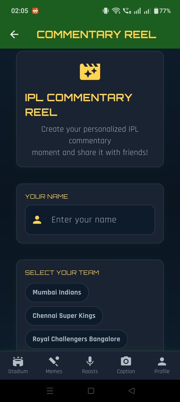 IPLMAZA App Screen